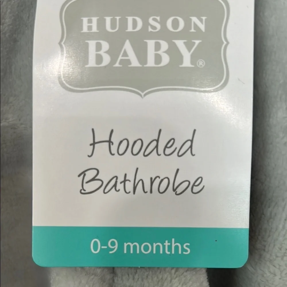 Hudson Baby Gray and Pink Animal Robe Pajamas